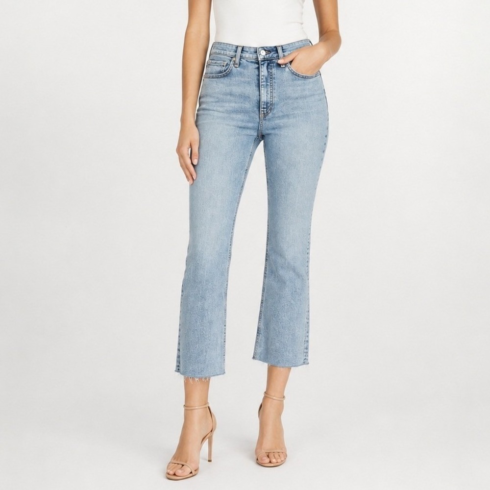 Rag & Bone Jane Super High-Rise Ankle Cigarette Jeans 33 Blue Dakota